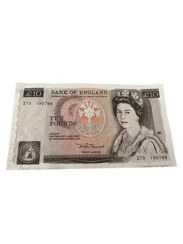 Ten pound old note - £10,