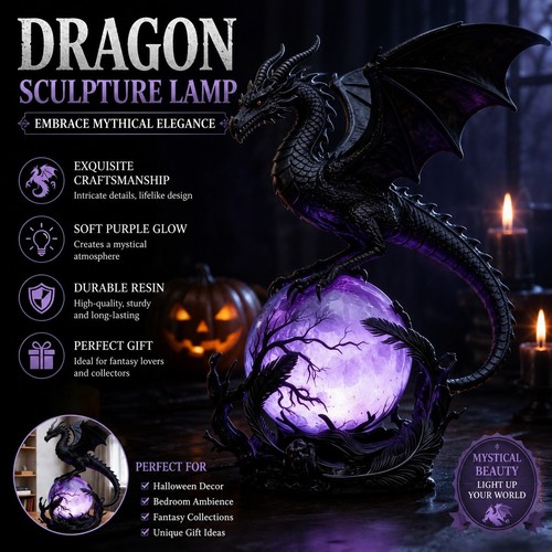 Gothic dragon lamp led - dragon,