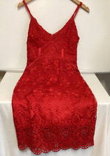 Lipsy London Red Lace Corset Dress Uk Size 10 BNWT (PNH)
