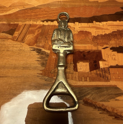 Vintage brass bottle opener - brass,