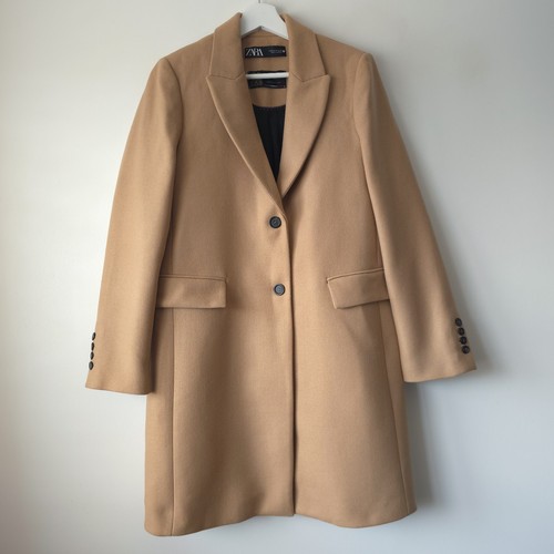 Zara manteco camel brown coat - zara,