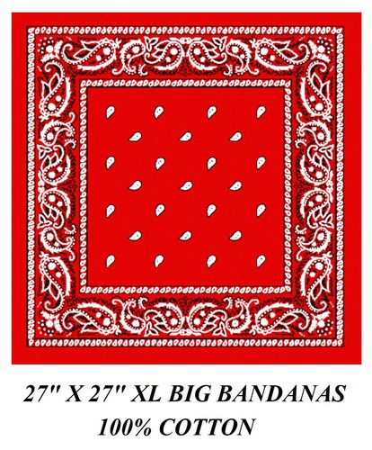 Big oversize red paisley - xl,
