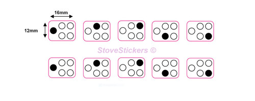 Ring hob stove stickers - ring,
