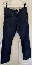 Henleys Mens Dark Blue Straight Leg Jeans Size 28R