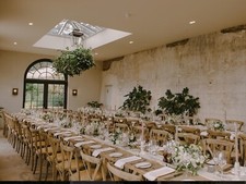 8ft X 27” 3 Plank Top 38mm Glamping Event Wedding Garden Trestle Table Fold Leg