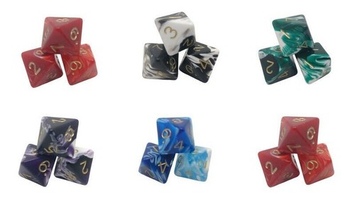 Poly marble dice - poly, d8's.