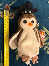 TY Beanie Baby Wise the Owl Bean bag Plush Soft Toy Retired 1998 With Tags