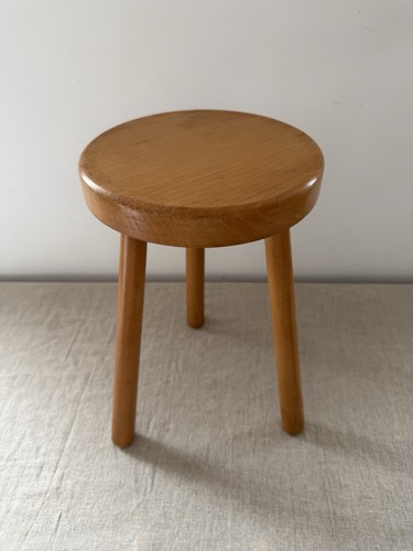 Vintage wooden tripod stool - vintage,