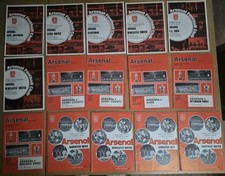 15 X Arsenal Programmes from