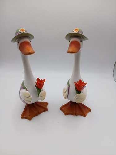 Pair ceramic geese - pair, of