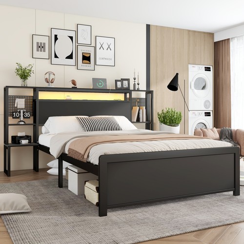 4ft6 double metal bed frame - 4ft6,