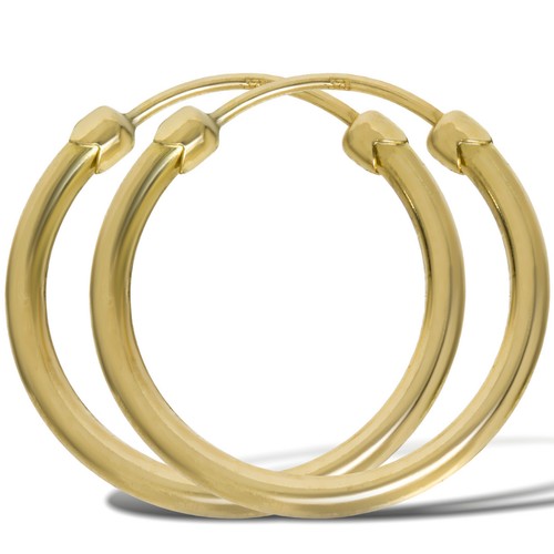 9ct gold sleeper earrings - 9ct, 14
