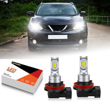 For Nissan Qashqai 2013-2020 H11 Car LED Headlight Bulbs 6000K WHITE Low Beam
