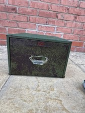 Veteran Series Vintage Green Metal Index Filing Drawer Cabinet 