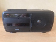 Saisho RTR101 Vintage Mains/Battery Black Radio Cassette Player with Box