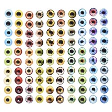 100pcs Glass Eye Decorations for Jewelry Making Art Projects Random Selection