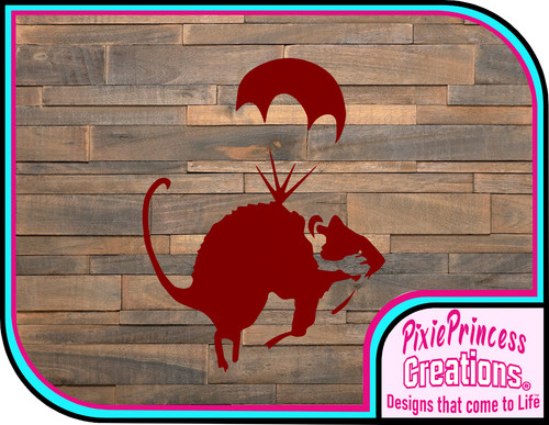Banksy rat parachute mylar - x,