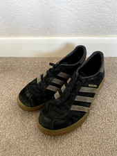 adidas Munchen Black/Grey Gum Sole UK SIZE 8
