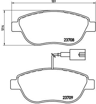 Brembo 137 brake - 23, pad