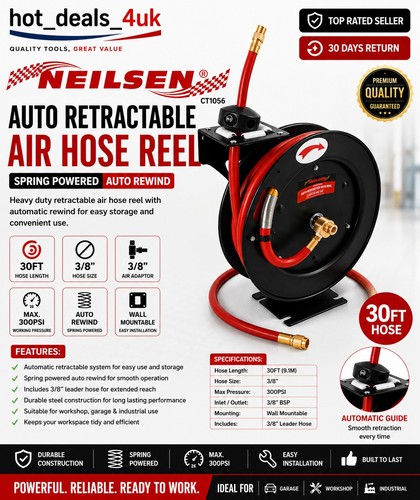 30ft auto retractable rubber - 30ft,