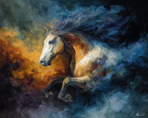 Leonid afremov phantom storm - afremov,