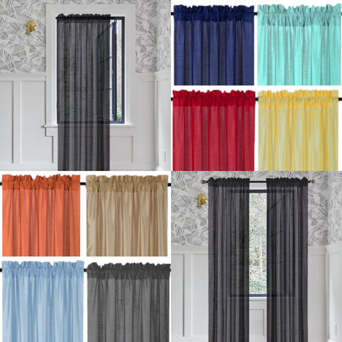 1pc window curtain faux silk - 1pc,