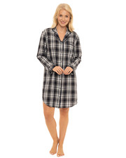 Famous Make Ladies Woven Check Nightshirt
