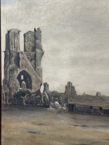 Antique oil painting cloth - antique,