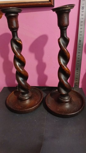 Antique pair barley twist - antique, of