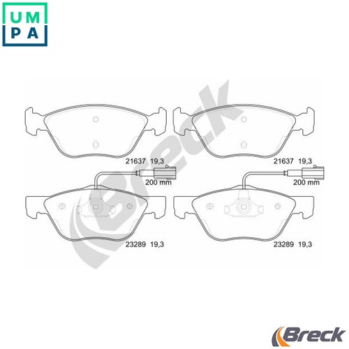 Brake pad set disc - brake, 23289