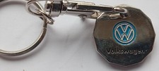 VINTAGE  Keyring Metal Motor Vehicle VW Volkswagen Shopping Cart Token 