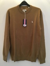 Mens Jack Wills Seabourne Crew Sand Jumper Top Medium M NEW