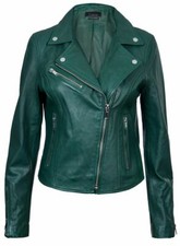 Ladies Green Leather Jacket