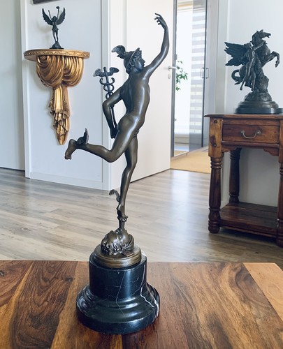 Hermes bronze figurine - bronze, mercury