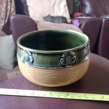 Antique Royal Doulton Lambeth Ceramic Bowl Number 7841. 4.25" Rim Dia.