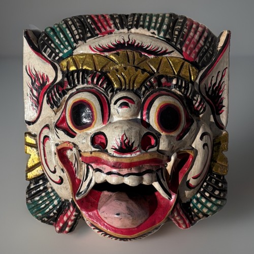 Balinese wooden barong mask - wooden,