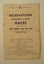 Original Vintage Official Race Card Buckfastleigh Steeplechases/ Hurdles 1959