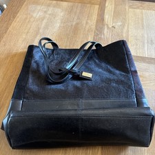 Lloyd Baker black  pony / cow skin leather tote shopper bag 