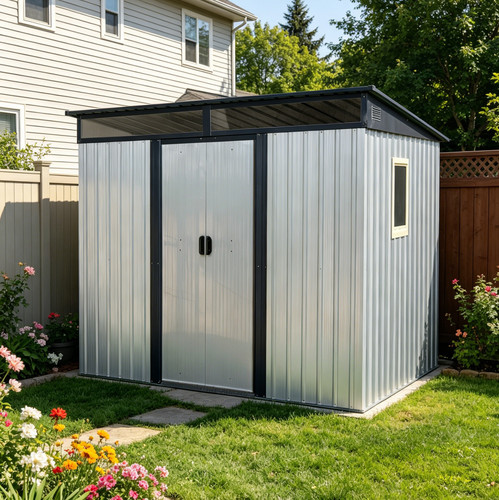 Metal storage shed - 8'x6',