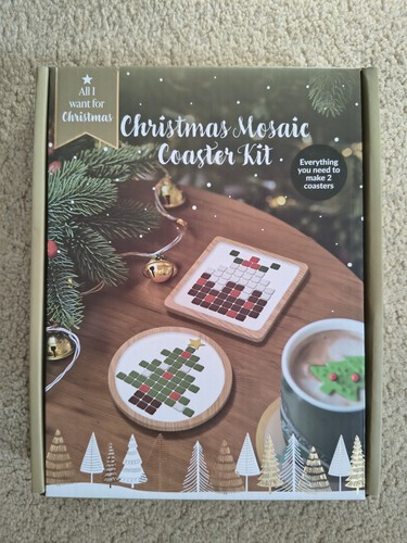 Christmas mosaic coaster kit - coaster,