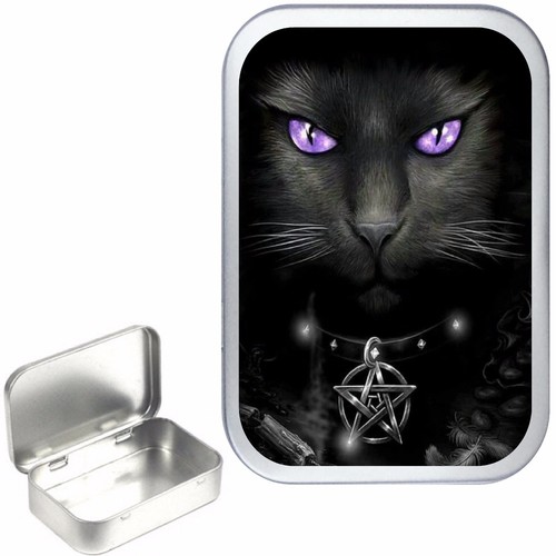 Witches cat silver hinged 1oz - witches,