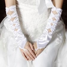 Brand new Beautiful long White Fingerless Pearl Wedding Bridal Glove - UK seller