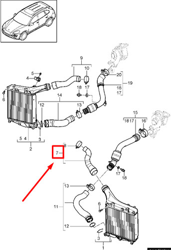 Porsche cayenne 92a charge air - 92a,