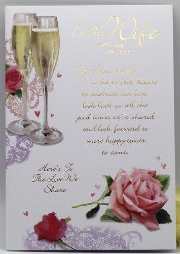 Wife anniversary card - wife,