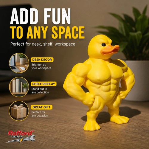 Funny muscle duck statue buff - muscle,