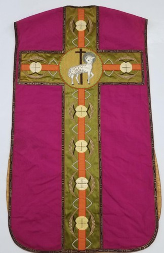 Antique french silk catholic - antique,