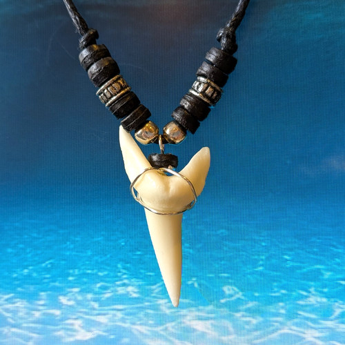 Black shark tooth replica - shark,