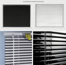Aluminium Metal Venetian Blinds Trimable Easy Fit 25mm Slat Home Office All Size