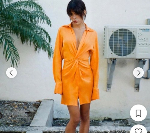 Zara orange satin - orange,