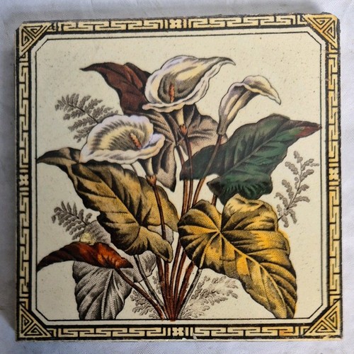 Antique tile victorian calla - tile,